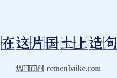 在这片国土上造句是什么意思的图片